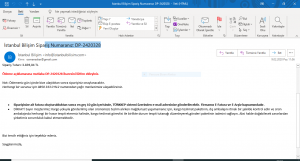İstanbul Bilişim'den Dp-2420*** Numaralı Siparişim Hakkında